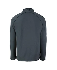 Cutter & Buck Men's Heather Black Detroit Lions Peshastin Eco Fleece Tri-Blend Raglan Quarter-Zip Jacket