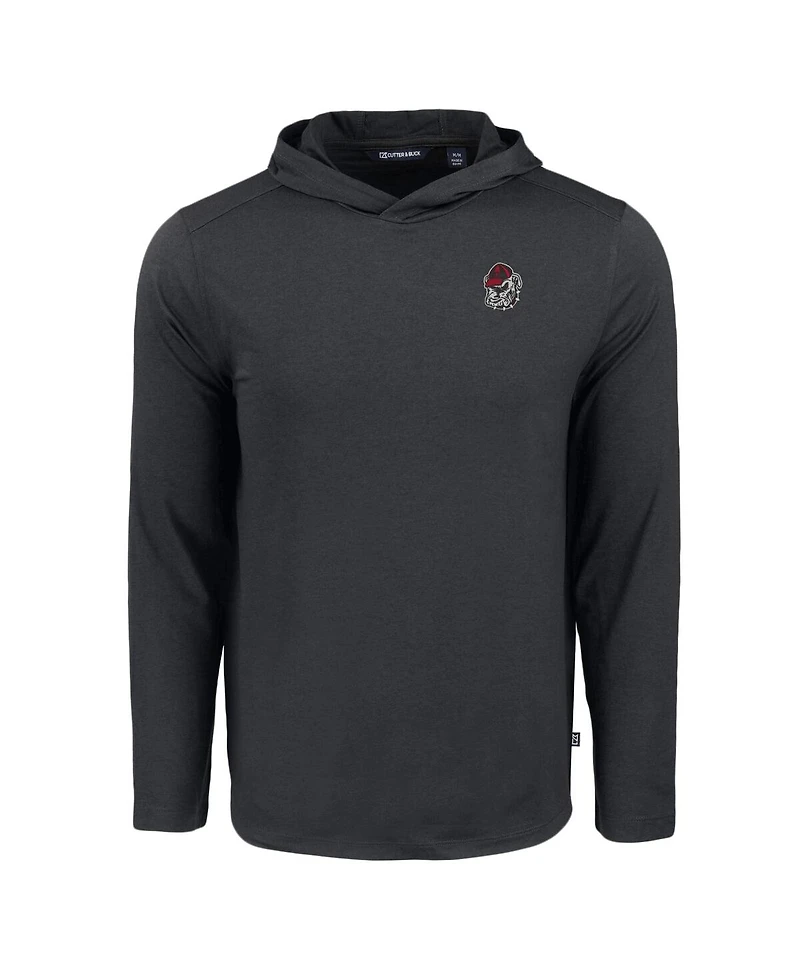 Cutter & Buck Men's Black Georgia Bulldogs Coastline Epic Comfort Eco Long Sleeve Hoodie T-Shirt