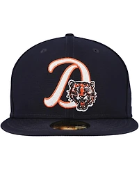 New Era Men's Navy Detroit Tigers Duo Logo 2.0 59FIFTY Fitted Hat