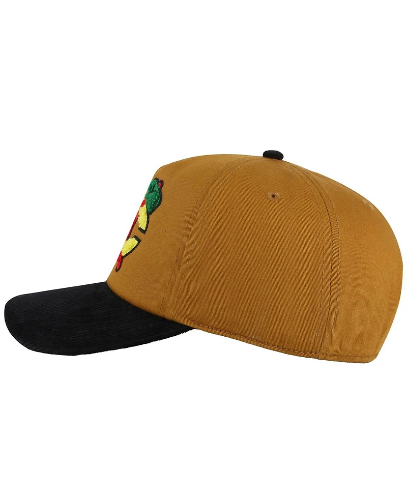 American Needle Men's Tan/Black Chicago Blackhawks Burnett Adjustable Hat