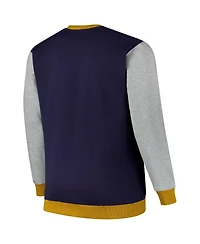 Fanatics Men's Navy Notre Dame Fighting Irish Contrast Sleeve Large Chest Big Tall Pullover Sweatshirt