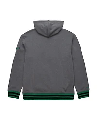 Mitchell & Ness Men's Heather Gray Philadelphia Eagles Vintage Logo Snow Washed Fleece Pullover Hoodie