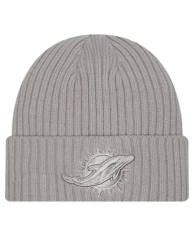 New Era Big Boys and Girls Gray Miami Dolphins Color Pack Cuffed Knit Hat