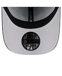 New Era Men's Black Chicago Bulls Sport Night Visor Hit 39THIRTY Flex Hat