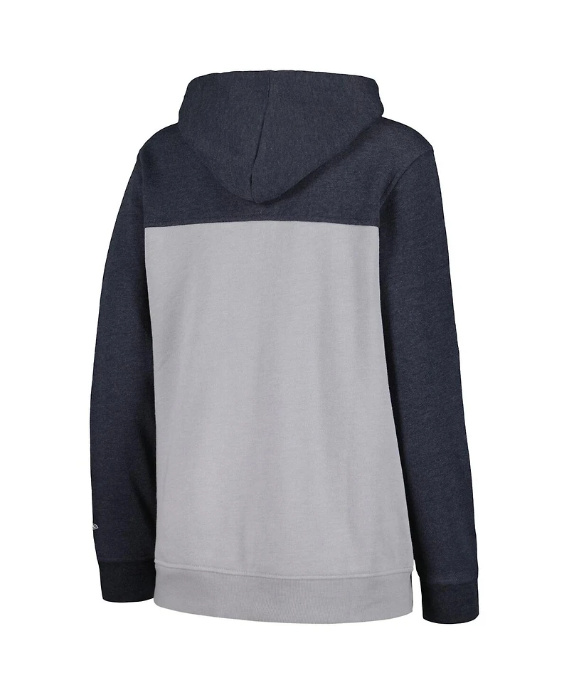 New Era Women's Navy York Yankees Color Block Full-Zip Hoodie Jacket