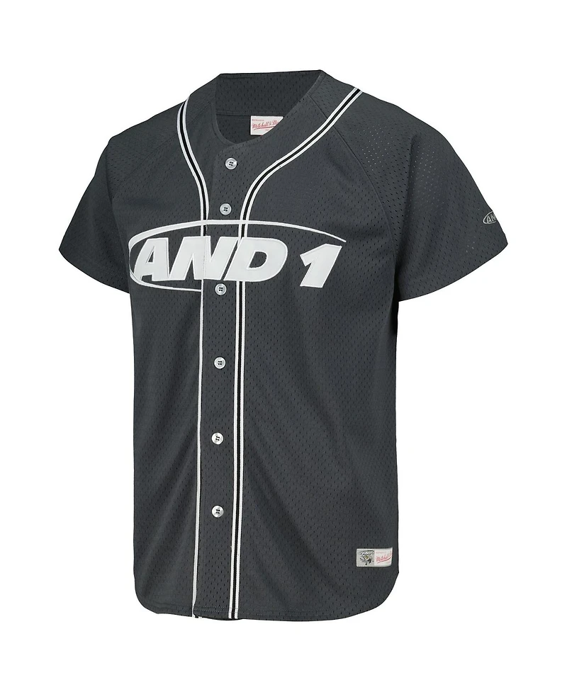 Mitchell & Ness Men's Charcoal AND1 Baseball Jersey