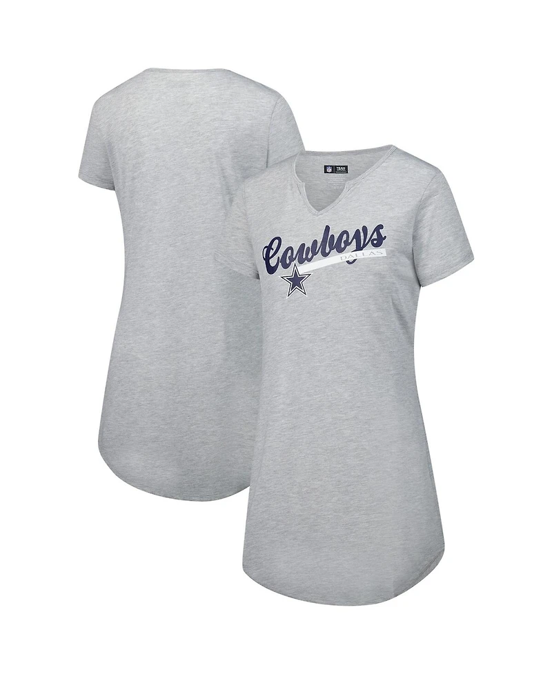 Concepts Sport Women's Gray Dallas Cowboys Petition Knit Nightshirt