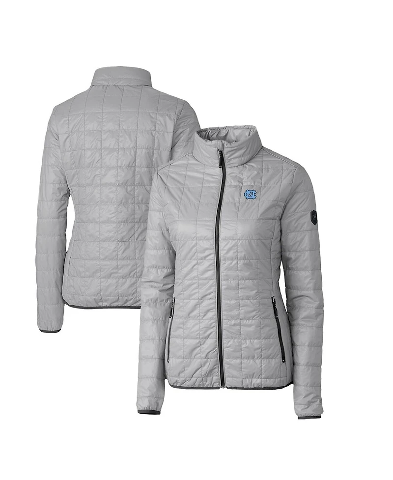 Cutter & Buck Women's Gray North Carolina Tar Heels Rainier Insulated Puffer Full-Zip Jacket
