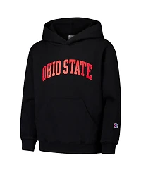 Champion Big Boys and Girls Black Ohio State Buckeyes Basic Arch Hoodie