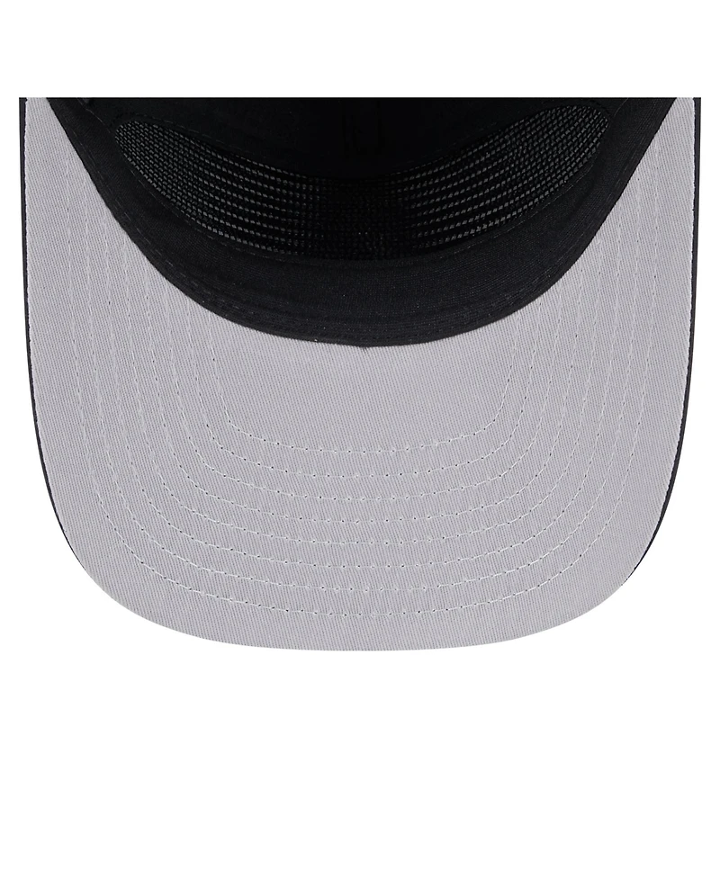 New Era Men's Black Las Vegas Raiders Throwback Brush Golfer Snapback Hat