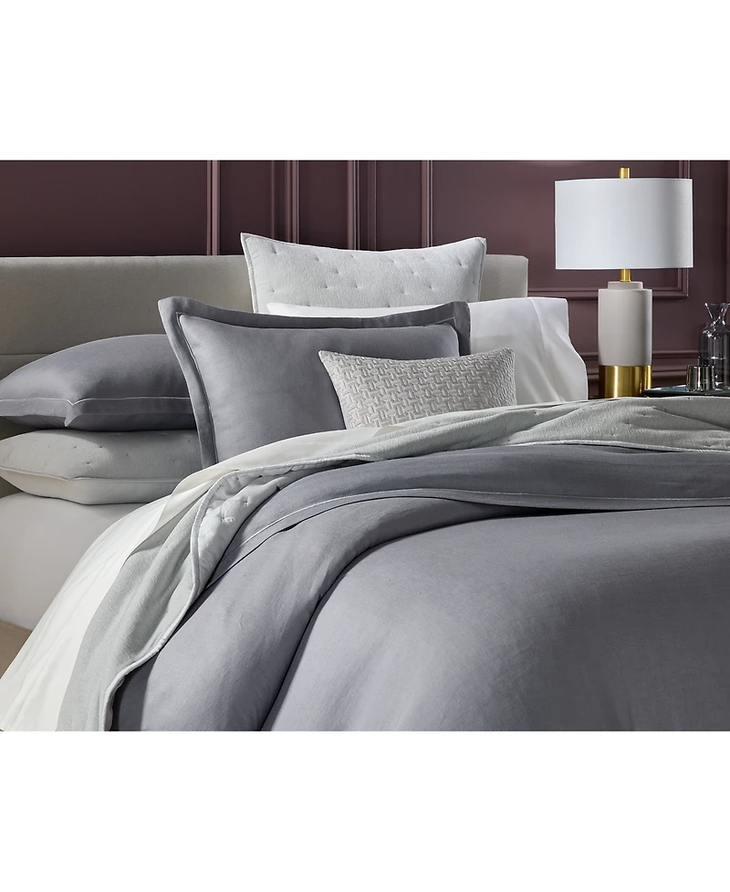 Hotel Collection Linen/Modal Blend 3-Pc. Duvet Cover Set, King, Exclusively at Macy's
