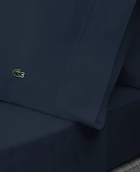 Lacoste Home Solid Cotton Percale Sheet Set