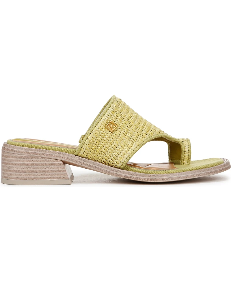 Franco Sarto Women's Sia Toe Loop Block Heel Slide Dress Sandals