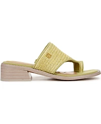 Franco Sarto Women's Sia Toe Loop Block Heel Slide Dress Sandals