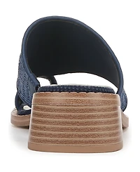 Franco Sarto Women's Sia Toe Loop Block Heel Slide Dress Sandals