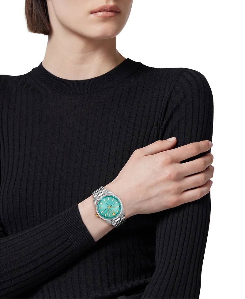 Versace Women's Swiss Millenyium Stainless Steel Bracelet Watch 32mm