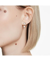 Swarovski Imber Gold-Tone Plated Asymmetrical Design Jackets Earrings