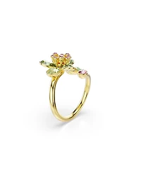 Swarovski Idyllia Gold-Tone Plated Green Open Ring