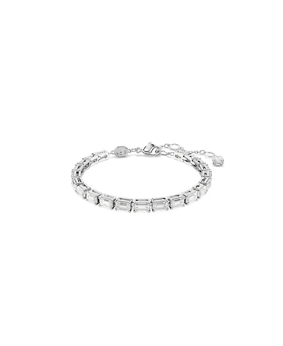 Swarovski Matrix Baguette Cut White Rhodium Plated Tennis Bracelet