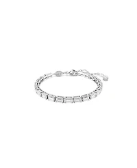 Swarovski Matrix Baguette Cut White Rhodium Plated Tennis Bracelet