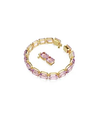 Swarovski Millenia Octagon Cut Purple Gold-Tone Plated Tennis Bracelet