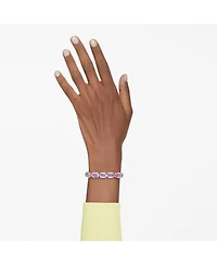 Swarovski Millenia Octagon Cut Purple Gold-Tone Plated Tennis Bracelet