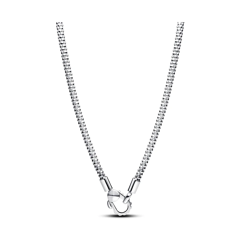 Pandora Sterling Silver Studded Clasp Chain Necklace