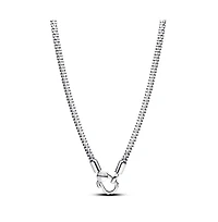 Pandora Sterling Silver Studded Clasp Chain Necklace