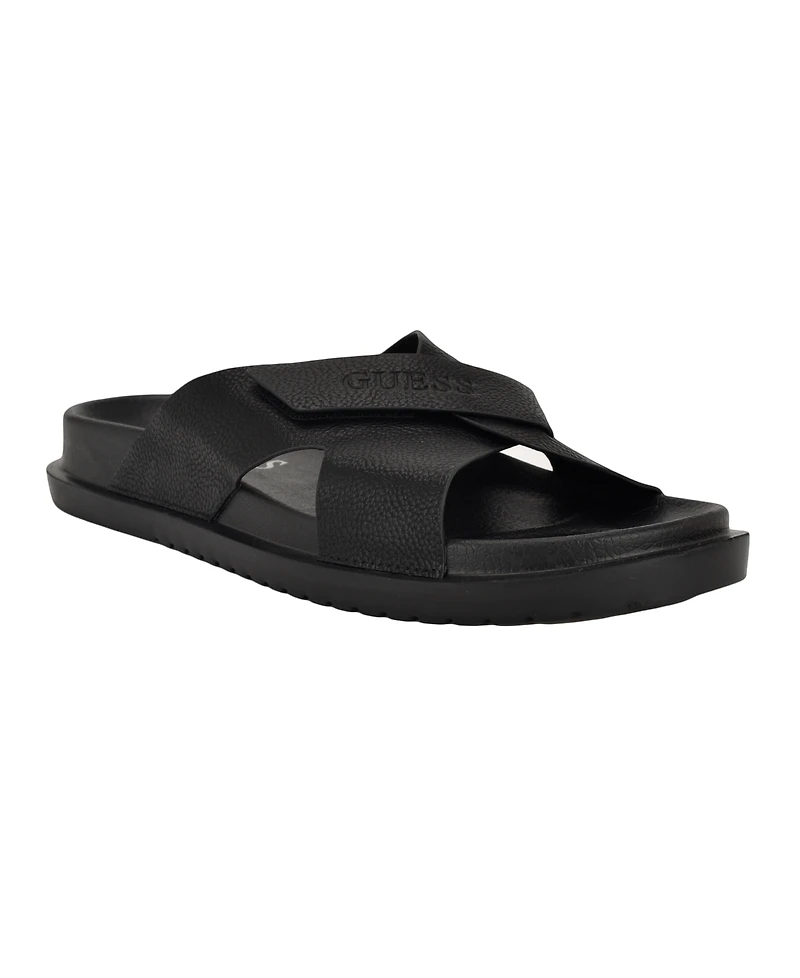 Guess Men's Vaton Strap Detail Slip On Sandals
