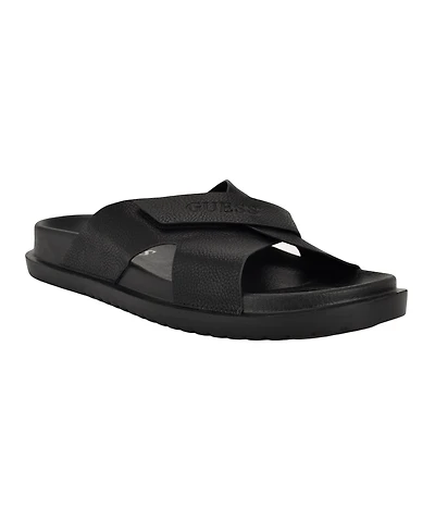 Guess Men's Vaton Strap Detail Slip On Sandals