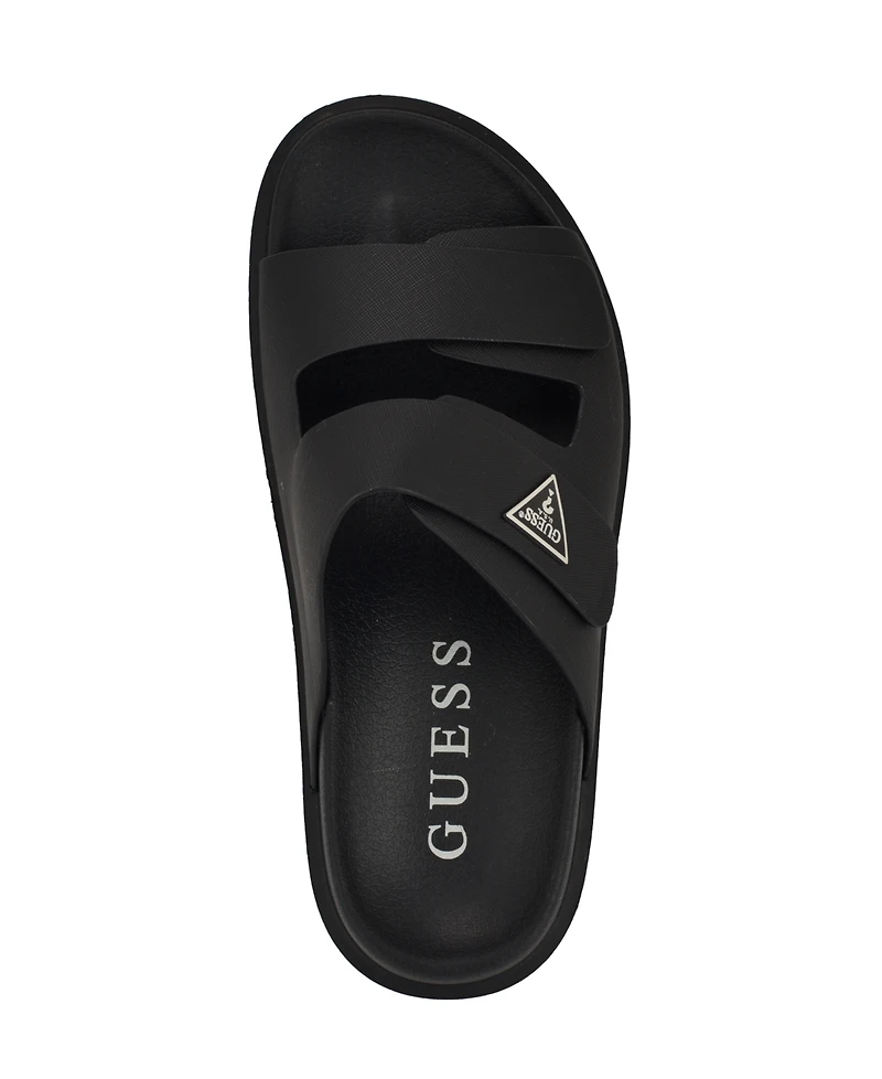 Guess Men's Visel Branded Slip On Fashion Slides