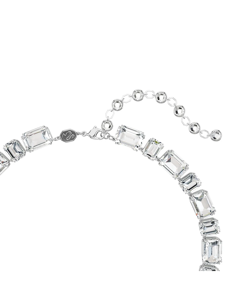 Swarovski Millenia Octagon Cut White Rhodium Plated Tennis Necklace