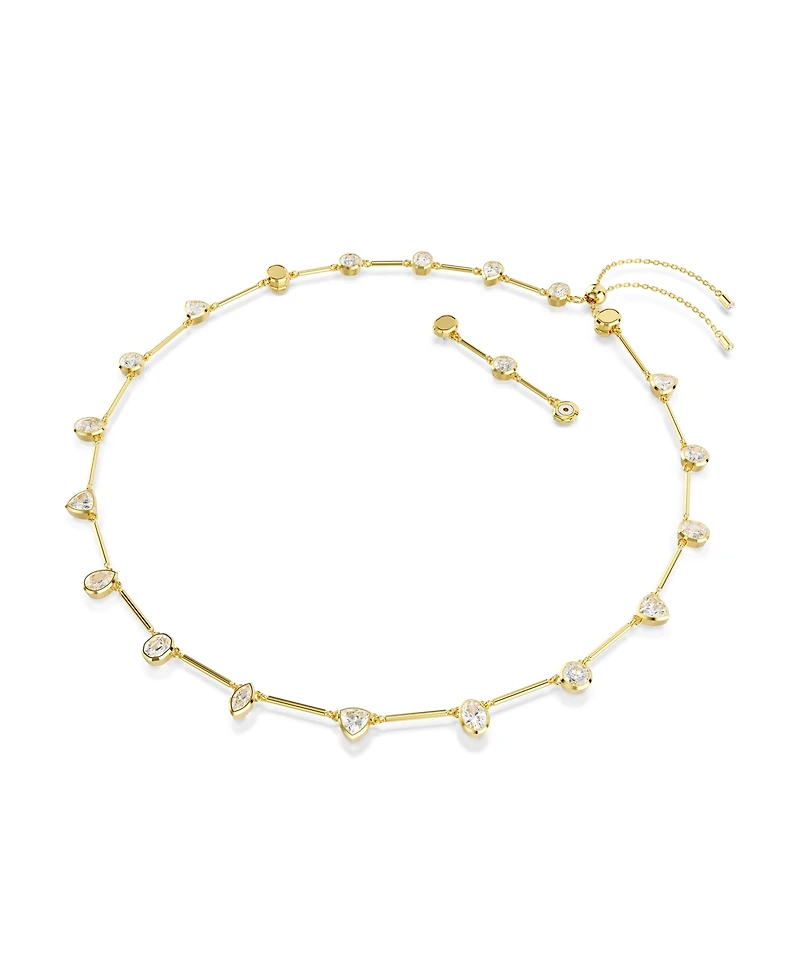 Swarovski Imber Mixed Cuts White Gold-Tone Plated Tennis Necklace