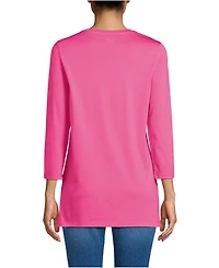 Lands' End Women's Tall 3/4 Sleeve Cotton Supima Tunic