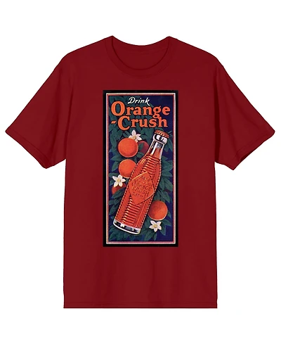Orange Crush Men's Drink Soda Bottle Cardinal Red T-shirt-3XL