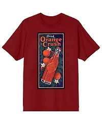 Orange Crush Men's Drink Soda Bottle Cardinal Red T-shirt-3XL