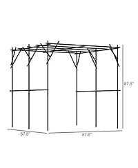 Outsunny 7.3 Ft Tall Metal Garden Trellis for Climbing Plants,