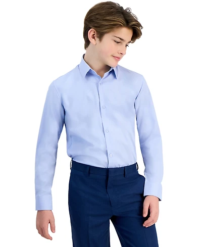 Michael Kors Big Boys Performance Stretch Button Down Dress Shirt