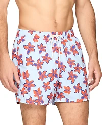 Tommy Hilfiger Men's Print Drawstring 5" Swim Trunks