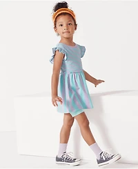 Lands' End Girls Short Sleeve Gathered Waist Tunic Top