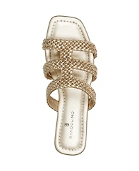 Bandolino Women's Sumer Woven Caged Flat Slide Sandals