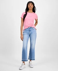 Boss Orange Women's Crewneck Embellished-Logo T-Shirt