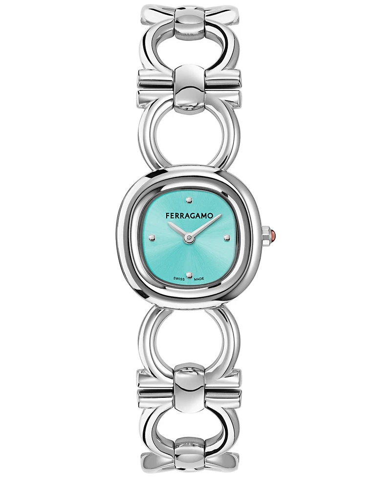 Ferragamo Women's Swiss Double Gancini Stainless Steel Link Bracelet Watch 25mm