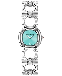 Ferragamo Women's Swiss Double Gancini Stainless Steel Link Bracelet Watch 25mm
