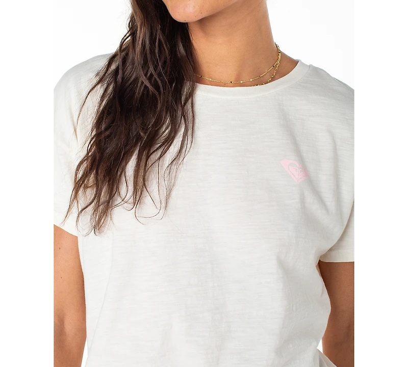 Roxy Juniors' Cotton Love Back-Graphic Crewneck Tee