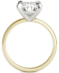 Charles & Colvard Moissanite Classic Basket Solitaire Engagement Ring (3 ct. t.w.) Two-Tone 14k Gold