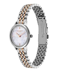 Olivia Burton Women's Honeycomb Ultra Slim Two-Tone Bracelet Watch, 28mm