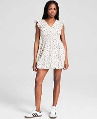 And Now This Women's Floral Cotton Bubble-Hem Mini Dress, Exclusively at Macy's