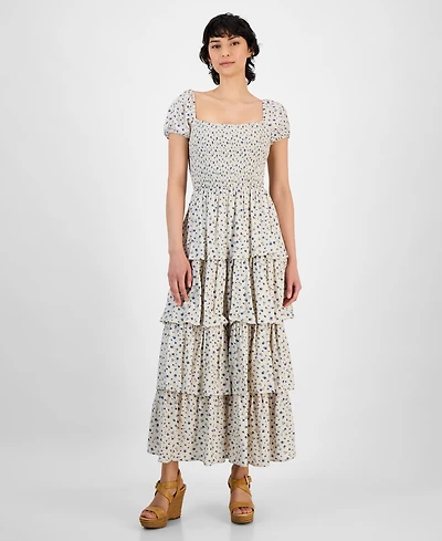 And Now This Women's Smocked Ruffle-Hem Maxi Dress, Exclusively at Macy's