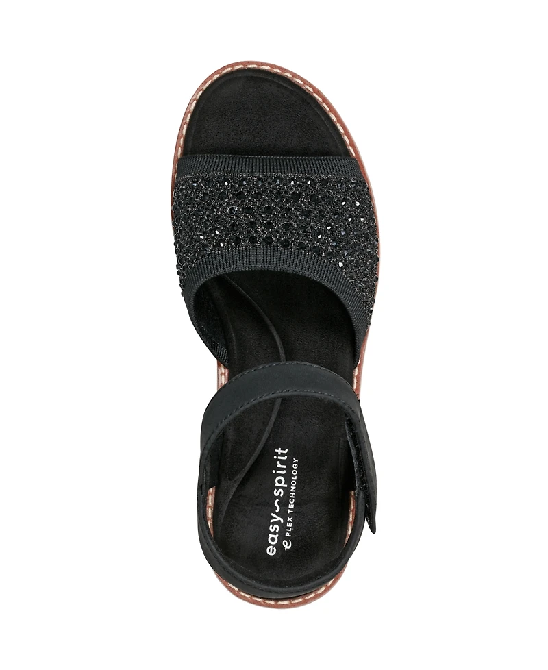 Easy Spirit Women's Jaela Embellished eFlex Flat Sandals